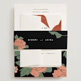 "Kota" - Wedding Invitations in Onyx by Nazia Hyder - Assembled with Belly Band
