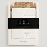 "Photographie" - Wedding Invitations in Noir by Christie Garcia - Assembled with Belly Band