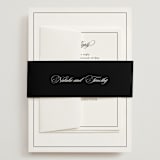 "Sincerity" - Wedding Invitations in Noir by Kimberly FitzSimons - Assembled with Belly Band