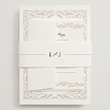 "Operatic" - Wedding Invitations in Cream by Paper Raven Co. - Assembled with Belly Band