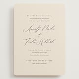 "Love Story" - Wedding Invitations in Mocha by Jennifer Postorino - Front