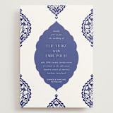 "Topkapi" - Wedding Invitations in Cobalt by Nazia Hyder - Front