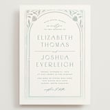 "Nouveau Frame" - Wedding Invitations in Seafoam by Ashley DeMeyere - Front