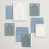 "Nouveau Frame" - Wedding Invitations in Seafoam by Ashley DeMeyere - Invitation Suite