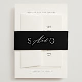 "Ashbury" - Wedding Invitations in Ink by Kristie Kern - Assembled with Belly Band