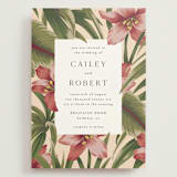 "Tropical Flowers" - Wedding Invitations in Sunrise by Jennifer Holbrook - Front