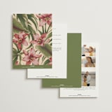 "Tropical Flowers" - Wedding Invitations in Sunrise by Jennifer Holbrook - Back of Card Options