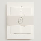 "Soft Sprigs" - Wedding Invitations in Champagne by Jennifer Postorino - Assembled with Belly Band