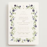 "Wildflower Trellis" - Wedding Invitations in Iris by Everett Paper Goods - Front