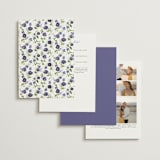 "Wildflower Trellis" - Wedding Invitations in Iris by Everett Paper Goods - Back of Card Options