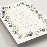 "Wildflower Trellis" - Wedding Invitations in Iris by Everett Paper Goods - Detail