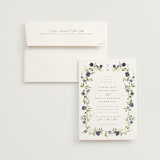 "Wildflower Trellis" - Wedding Invitations in Iris by Everett Paper Goods - Invitation with Envelope