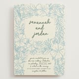 "Bloom" - Wedding Invitations in Waterfall by Kelly Watkins - Front