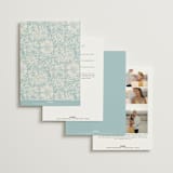 "Bloom" - Wedding Invitations in Waterfall by Kelly Watkins - Back of Card Options