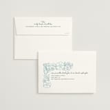 "Bloom" - Wedding Invitations in Waterfall by Kelly Watkins - FREE Recipient Addressing