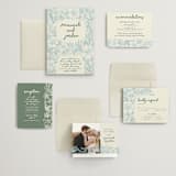 "Bloom" - Wedding Invitations in Waterfall by Kelly Watkins - Invitation Suite