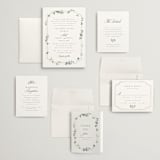 "Wistful" - Wedding Invitations in Mist by Everett Paper Goods - Invitation Suite