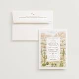"Westward" - Wedding Invitations in Sandstone by Paper Sun Studio - Invitation with Envelope