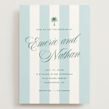 "Island Palm" - Wedding Invitations in Low Tide by Susan Zinader - Front
