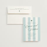 "Island Palm" - Wedding Invitations in Low Tide by Susan Zinader - Invitation with Envelope