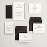 "Overlapping" - Wedding Invitations in Noir by Amy Kross - Invitation Suite