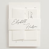 "Macaron" - Wedding Invitations in Snow by Nicoletta Savod - Assembled with Belly Band