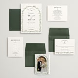 "Monogramed Arch" - Wedding Invitations in Mojito by Susan Moyal - Invitation Suite