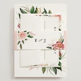 "Blossom" - Wedding Invitations in Blush by Susan Moyal - Assembled with Belly Band
