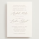 "Luxe script" - Wedding Invitations in Pearl by Hooray Creative - Front