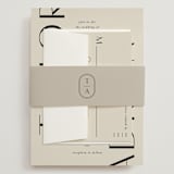 "Amara" - Wedding Invitations in Sand by Robert and Stella - Assembled with Belly Band