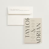 "Amara" - Wedding Invitations in Sand by Robert and Stella - Invitation with Envelope