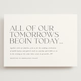 "tomorrows" - Wedding Invitations in Ink by Lori Wemple - Front