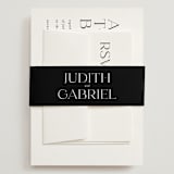 "tomorrows" - Wedding Invitations in Ink by Lori Wemple - Assembled with Belly Band