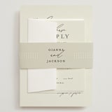 "Love and Faith" - Wedding Invitations in Vanilla by Louise Kay - Assembled with Belly Band