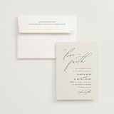 "Love and Faith" - Wedding Invitations in Vanilla by Louise Kay - Invitation with Envelope