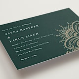 "Engraved Paisley" - Wedding Invitations in Cardamom by Oma N. Ramkhelawan - Detail