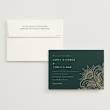 "Engraved Paisley" - Wedding Invitations in Cardamom by Oma N. Ramkhelawan - Invitation with Envelope