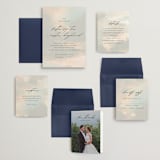 "Daybreak" - Wedding Invitations in Dove by Olivia Kanaley Inman - Invitation Suite