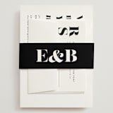 "Make it official" - Wedding Invitations in Panda by Lea Delaveris - Assembled with Belly Band