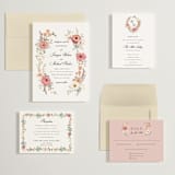 "Cherished" - Wedding Invitations in Sunset by Susan Moyal - Invitation Suite