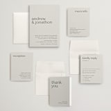 "Align" - Wedding Invitations in Linen by JoAnn Jinks - Invitation Suite