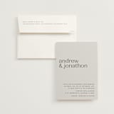 "Align" - Wedding Invitations in Linen by JoAnn Jinks - Invitation with Envelope
