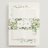 "Verdure" - Wedding Invitations in Garden by Leah Bisch - Assembled with Belly Band