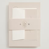 "Everlasting" - Wedding Invitations in Latte by Jennifer Postorino - Assembled with Belly Band
