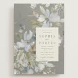 "Spring Dash" - Wedding Invitations in Pewter by Grace Kreinbrink - Front