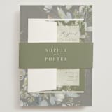 "Spring Dash" - Wedding Invitations in Pewter by Grace Kreinbrink - Assembled with Belly Band
