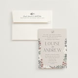 "Illuminated Storybook" - Wedding Invitations in Linen by Alethea and Ruth - Invitation with Envelope