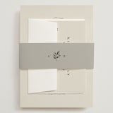 "White Oak" - Wedding Invitations in Dove by Amy Kross - Assembled with Belly Band