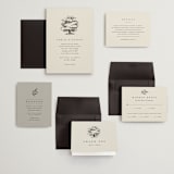 "White Oak" - Wedding Invitations in Dove by Amy Kross - Invitation Suite