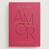 "Amor" - Wedding Invitations in Caliente by Owl and Toad - Front